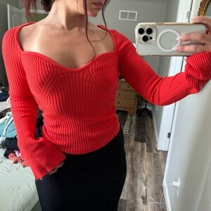 Red longsleeve top